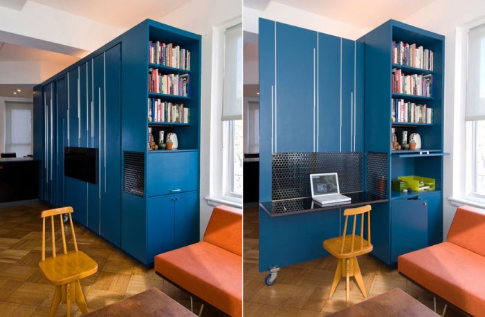 Mulitifungsional Rack Design Ideasn with iMac Desk