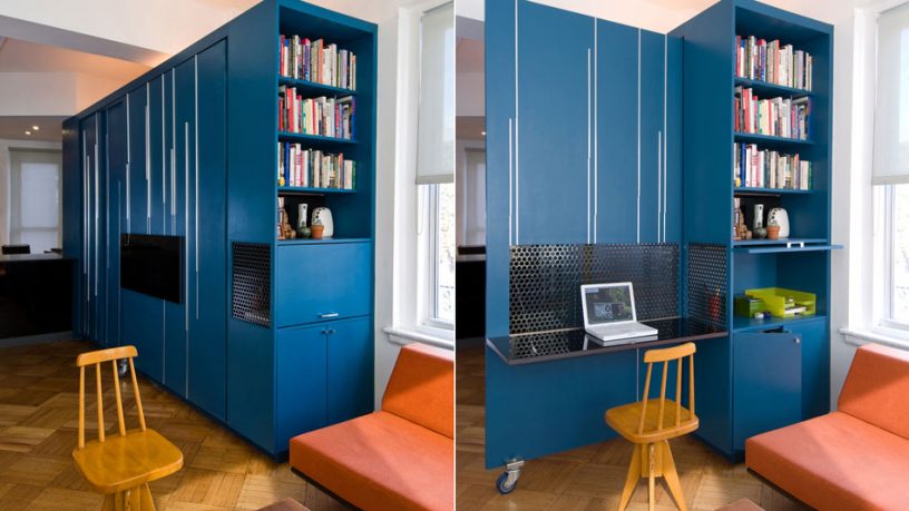 Mulitifungsional Rack Design Ideasn with iMac Desk