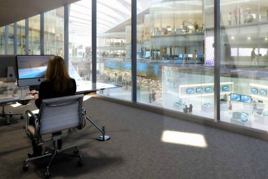 Public Workspace with Mac Desk