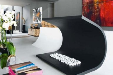Unique Black Color Living Room Decor