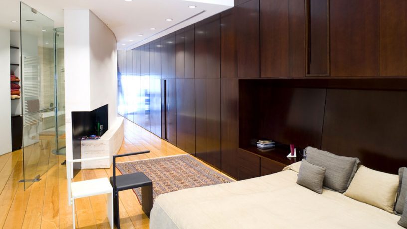 White Bedroom in Corner of The Room