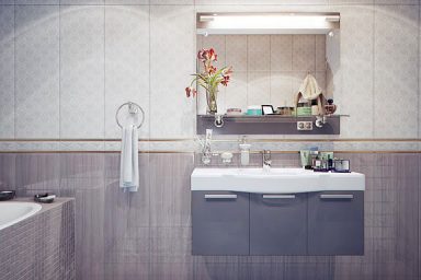 White and Grey Cooler Toned Bathroom