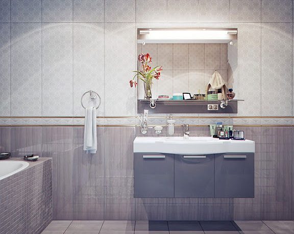 White and Grey Cooler Toned Bathroom
