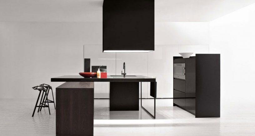 All Black Furniture Simple Kitchen Design