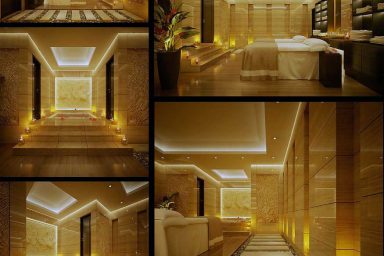 Beautiful Ceiling Lighting Spa Indoor Zen Garden