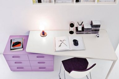 Catchy Modern Light Purple Study Desk