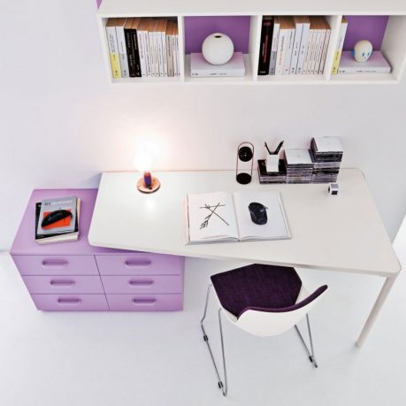Catchy Modern Light Purple Study Desk