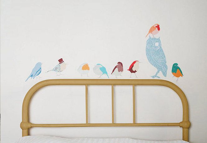 Colorful Bird Wall Stickers Design Ideas