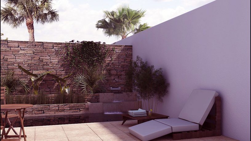 Cool Backyard with Mini Pool and Small Waterfall