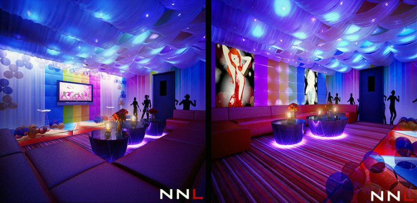 Glamour Fabric Ceiling Nightclub Design