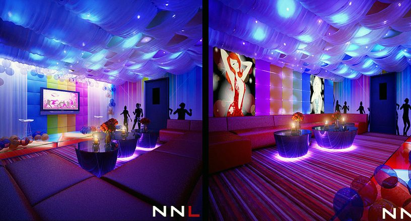 Glamour Fabric Ceiling Nightclub Design