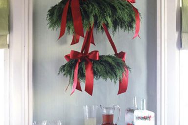 Hanging Leaf Pine Tape Christmas Decor