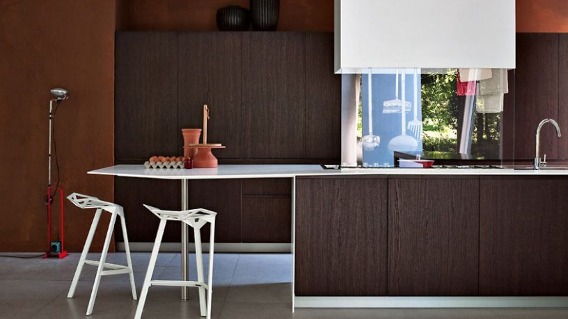 Mahogany Kitchen Furniture with Brown Exotic Combination