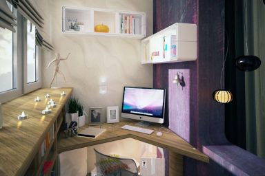 Modern Mac Corner Desk Design
