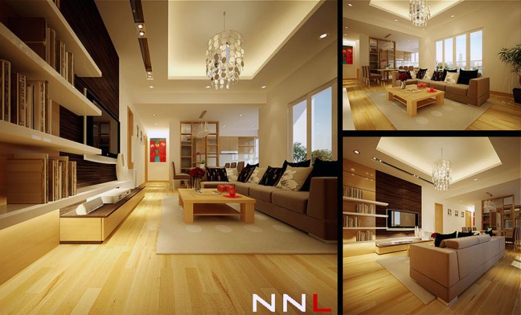 Neutral Palette White Oak Living Room