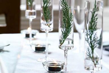 Pine Cones Decoration in Glass for Christmas