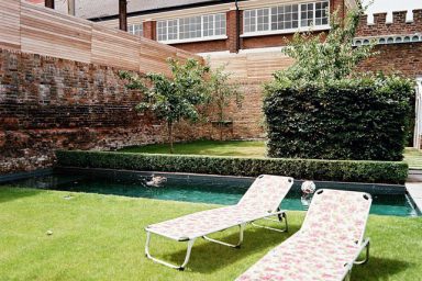 Poolside Sun Lawn Design Ideas