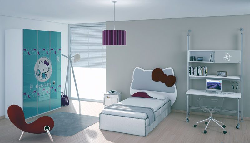Aqua Purple Maroon Hello Kitty For Girl Room