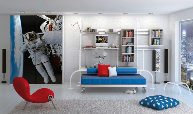 Astronaut Sticker Decor for Kids Furniture