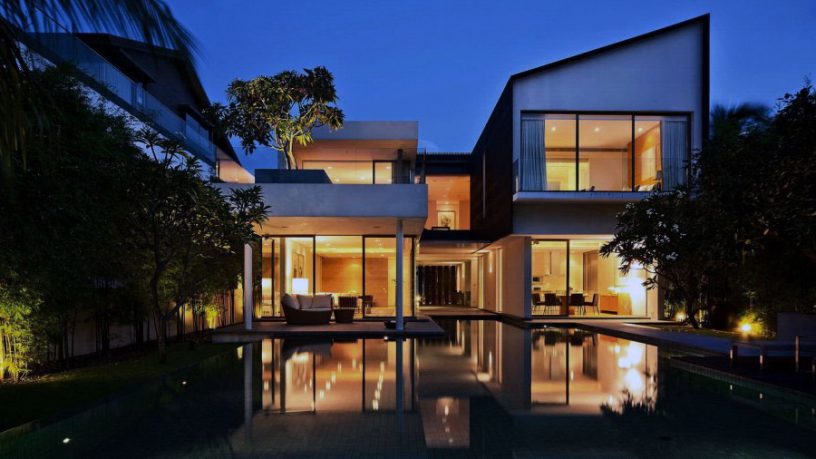 Awesome Night Lighting Pool