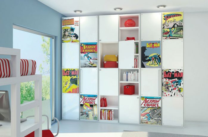 Comic Book Storage with Action Figure Decor