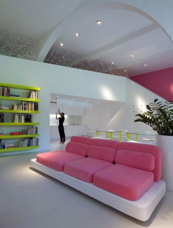 Fancy Pink With Sofa Design