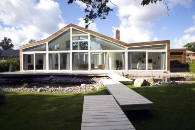 Glass Fronted House with Footpath Design