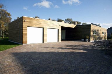 Modern Double Garage with Electric Rolling Door