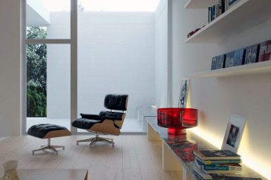 Modern Living Space with Wooden Floor Design