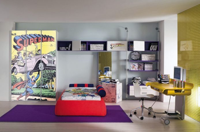 Modern Superman Theme Wall Decor for Boy