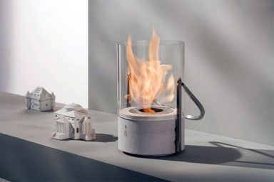 Secel Mini Glass Bucket Fireplace Design