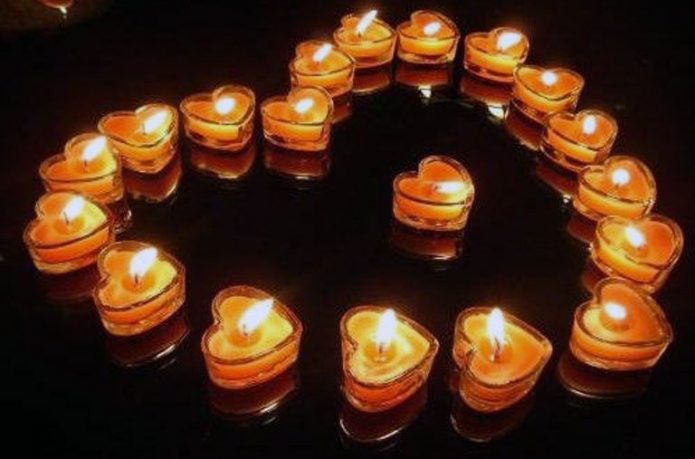 Sweet Heart Candle Valentine Decoration