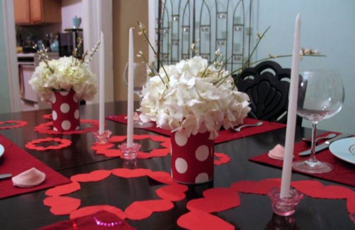 White Flower Decor for Valentine Day