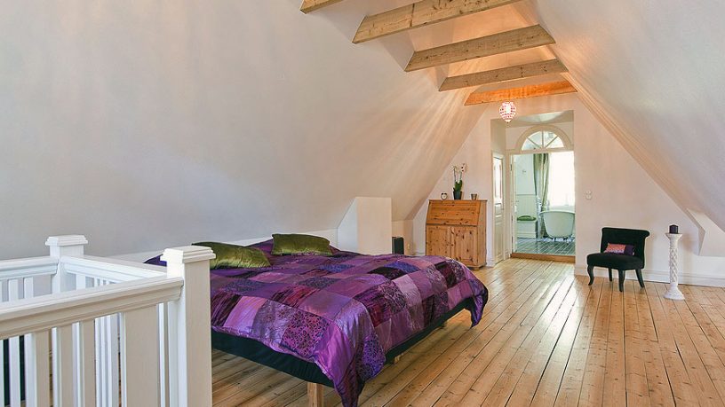 Attic Bedroom with Wooden Floor Ideas