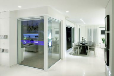 Beautiful Room with Glass Partition Panels Screens Dividers Walls