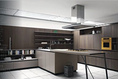 Cognac Oak Yellow Oven Kitchen Design