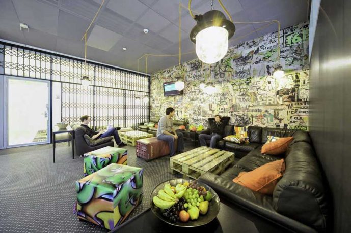 Creative Room with Mural and Graffiti