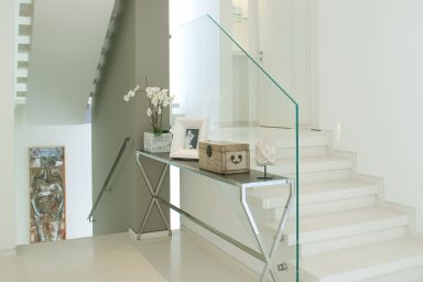 Glass Frame Staircase Design