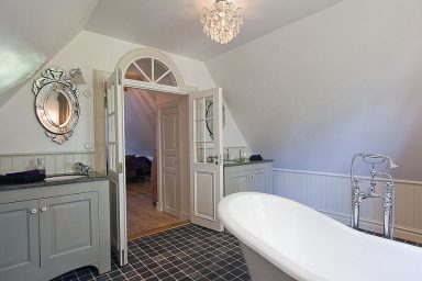 Luxury Classic Bathroom with Crystal Chandelier