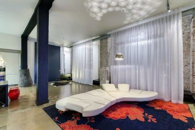 Modern White Leather Sofa Without Backrest