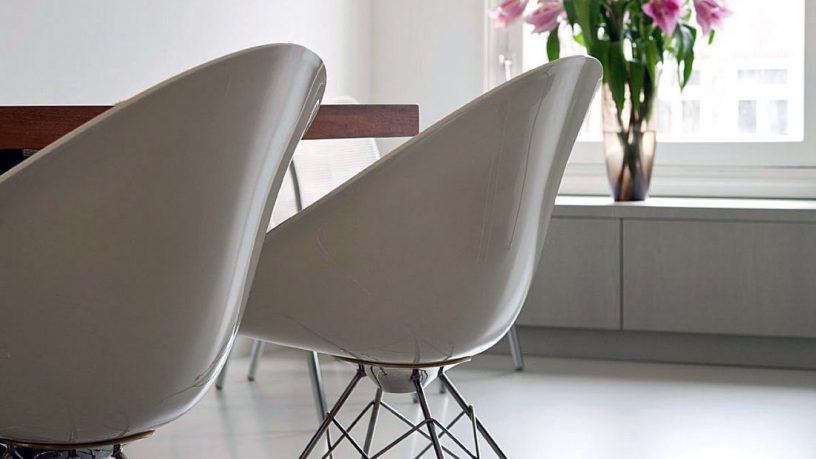 Modern White Plastic Chairs Design