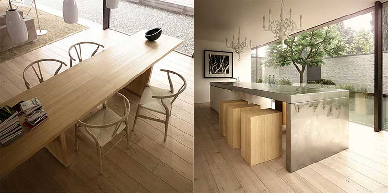Neutral Beech Dining Rooms Design
