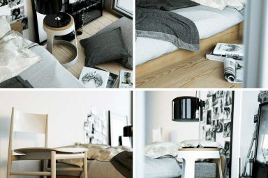 Neutral Design Modern Bedroom Wooden Floor