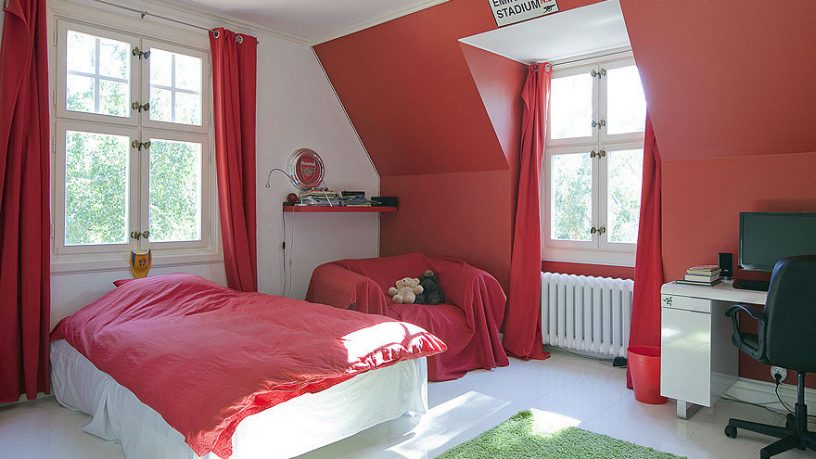 Red Kids Room Sweden House Ideas