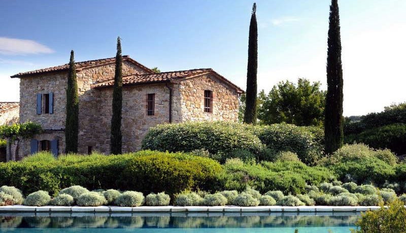Rock Wall Villa with Pool Ideas