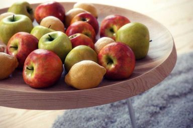 Round Fruit Bowl Wooden Table Design