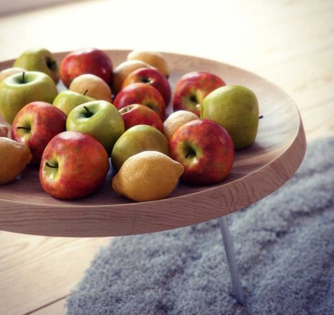 Round Fruit Bowl Wooden Table Design