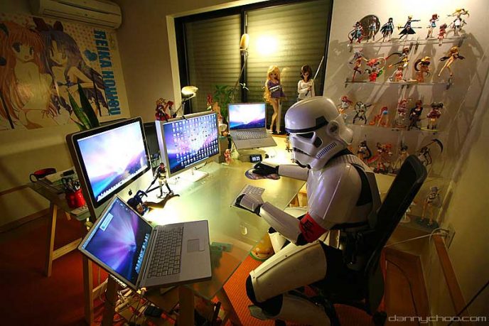 Star Wars Stormtrooper Costume in Workplace
