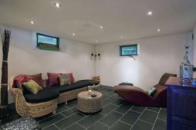 Warm Living Space with Rattan Sofa