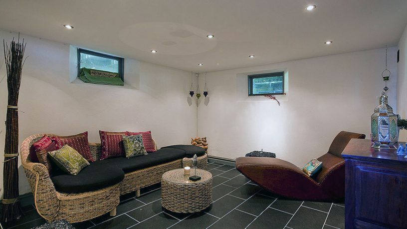 Warm Living Space with Rattan Sofa